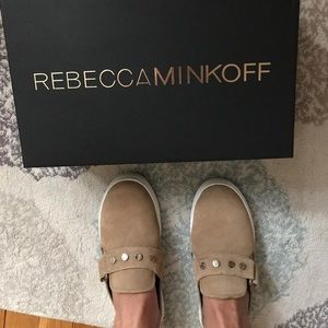 Rebecca Minkoff Sonia Taupe Sonia Slip-On Mules
